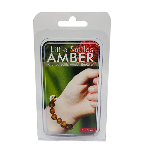 Little Smiles Amber Baby Amber Bracelet (14 - 15cm) Brown