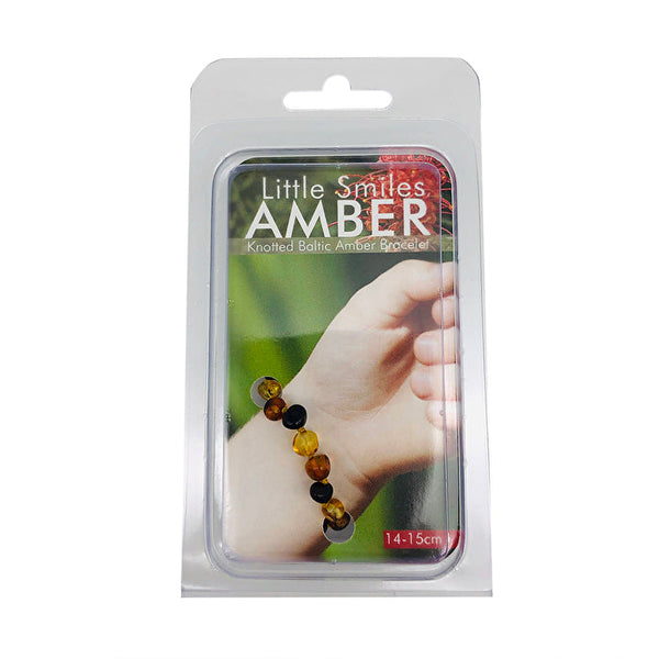 Little Smiles Amber Baby Amber Bracelet (14 - 15cm) Dark Multi