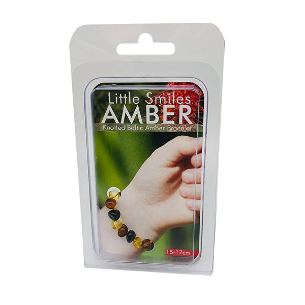Little Smiles Amber Kids Amber Bracelet (15 - 17cm) Dark Multi