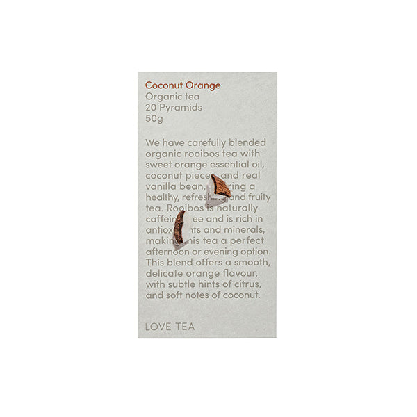 Love Tea Organic Coconut Orange Tea x 20 Pyramids