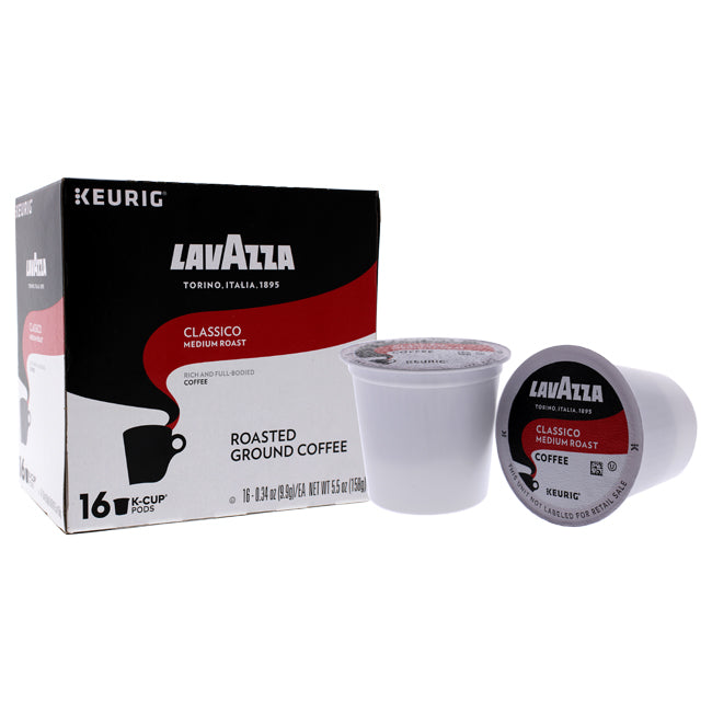 Lavazza Classico Medium Roast Ground Coffee Pods by Lavazza for Unisex - 16 x 0.34 oz Coffee