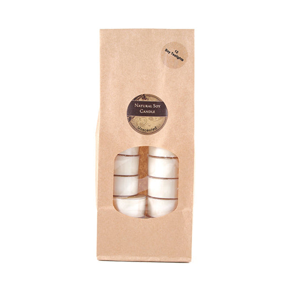 Livinia Natural s Soy Tea Light Candles x 12 Pack