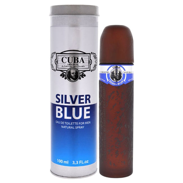 Cuba Cuba Silver Blue by Cuba for Men - 3.3 oz EDT Spray