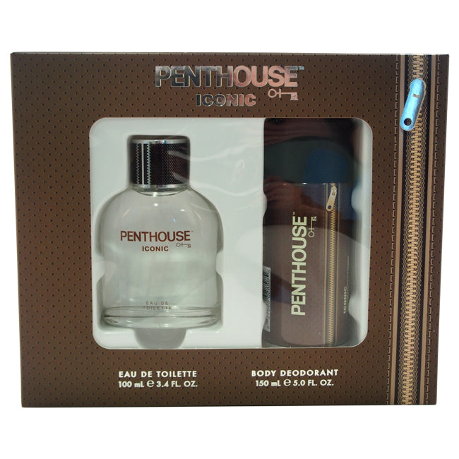 Penthouse Iconic by Penthouse for Men - 2 Pc Gift Set 3.4oz EDT Spray, 5oz Body Deodorant Spray