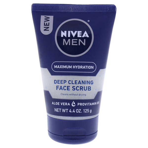 Nivea Deep Cleaning Face Scrub by Nivea for Men - 4.4 oz Face Scrub