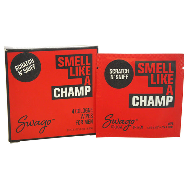 Swago Smell Like a Champ by Swago for Men - 4 Pc Pack Cologne Wipes