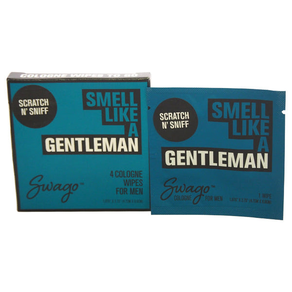 Swago Smell Like a Gentleman by Swago for Men - 4 Pc Pack Cologne Wipes