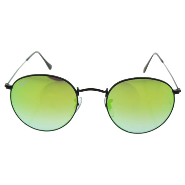 Ray Ban Ray Ban RB 3447 002/4J Round Metal - Black/Green Gradient by Ray Ban for Men - 50-21-145 mm Sunglasses