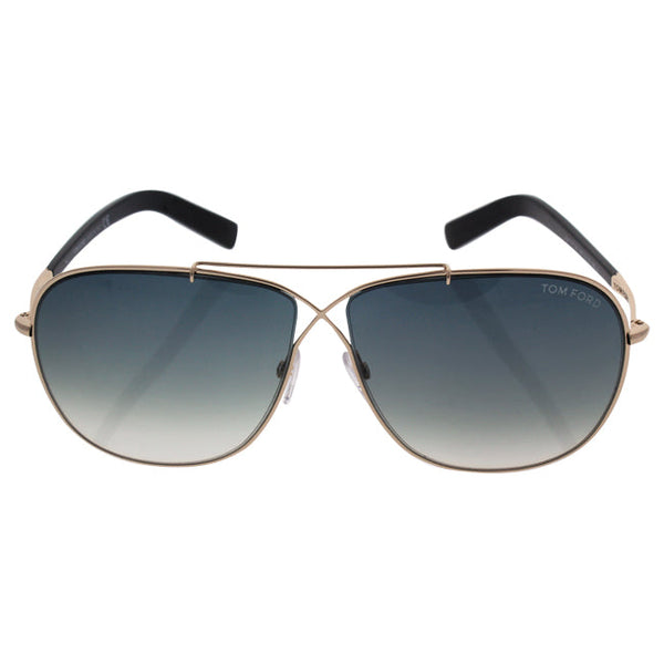 Tom Ford Tom Ford FT0393 28P April - Shiny Rose Gold/Gradient Green by Tom Ford for Men - 61-10-145 mm Sunglasses