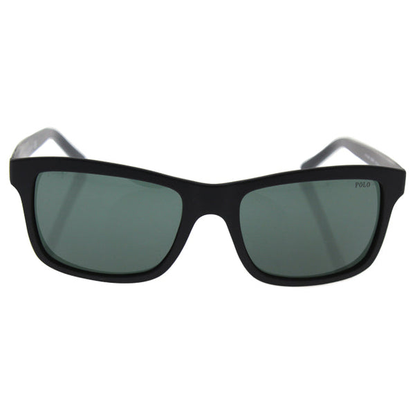 Ralph Lauren Polo Ralph Lauren PH 4095 5523/71 - Matte Black/Green by Ralph Lauren for Men - 57-19-140 mm Sunglasses