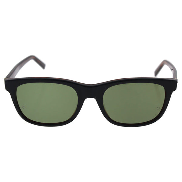 Mont Blanc Mont Blanc MB507S 01N - Shiny Black/Green Polarized by Mont Blanc for Men - 53-19-145 mm Sunglasses