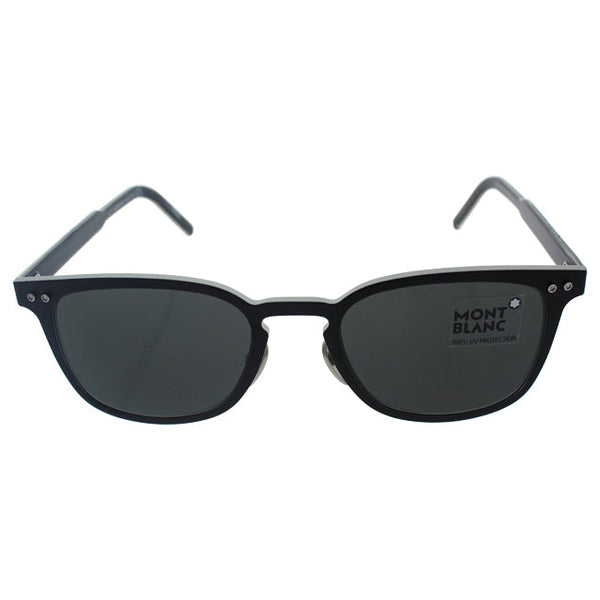 Mont Blanc Mont Blanc MB584S 02A - Matte Black/Smoke by Mont Blanc for Men - 51-20-145 mm Sunglasses