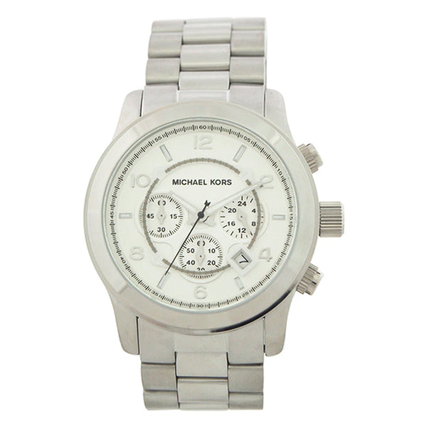 Michael Kors MK8086 Runway Oversized Silver-Tone Watch by Michael Kors for Men - 1 Pc Watch