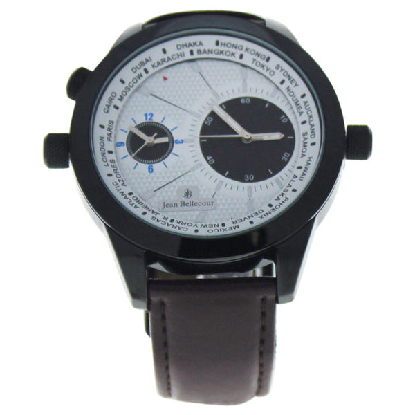 Jean Bellecour AG2875-7 Brown Leather Strap Watch by Jean Bellecour for Men - 1 Pc Watch