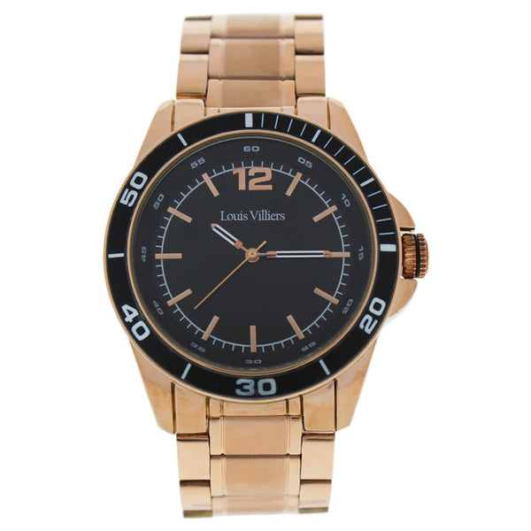Louis Villiers LV1010 Rose Gold Stainless Steel Bracelet Watch by Louis Villiers for Men - 1 Pc Watch