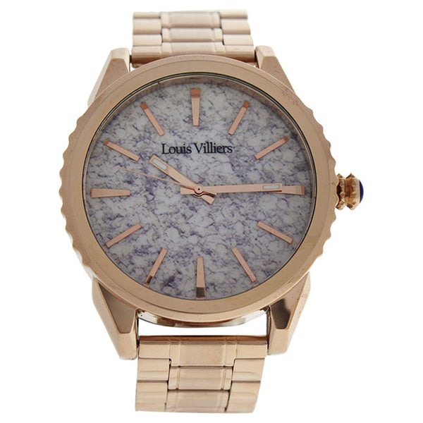 Louis Villiers LV2064 Rose Gold Stainless Steel Bracelet Watch by Louis Villiers for Men - 1 Pc Watch