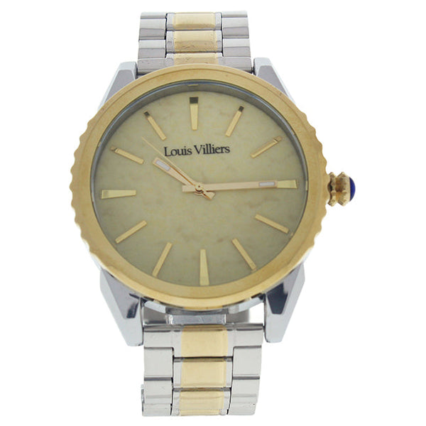 Louis Villiers LV2066 Silver Gold Stainless Steel Bracelet Watch by Louis Villiers for Men - 1 Pc Watch