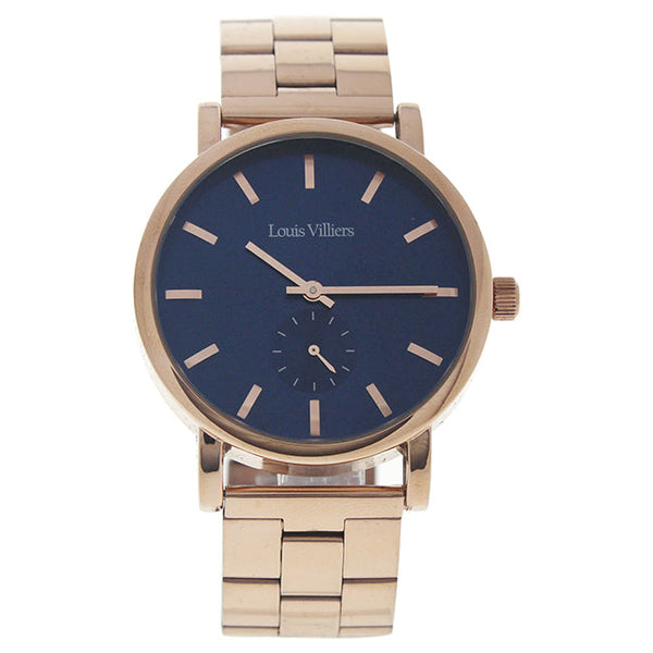Louis Villiers LV2068 Rose Gold Steel Bracelet Watch by Louis Villiers for Men - 1 Pc Watch