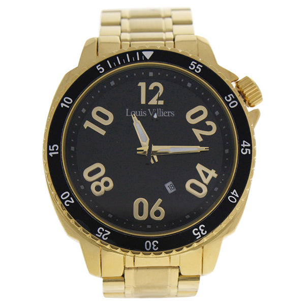 Louis Villiers LV1055 Gold Stainless Steel Bracelet Watch by Louis Villiers for Men - 1 Pc Watch