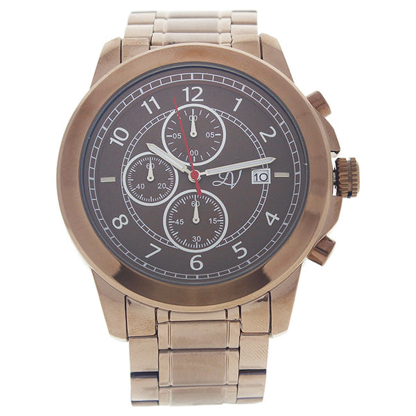 Louis Villiers LV1014 Brown Stainless Steel Bracelet Watch by Louis Villiers for Men - 1 Pc Watch