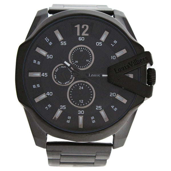 Louis Villiers LVAG8912-14 Black Stainless Steel Bracelet Watch by Louis Villiers for Men - 1 Pc Watch