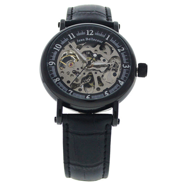 Jean Bellecour REDH4 Black Leather Strap Watch by Jean Bellecour for Men - 1 Pc Watch