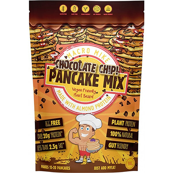 Macro Mike Almond Protein Pancake Baking Mix Chocolate Chip 300g