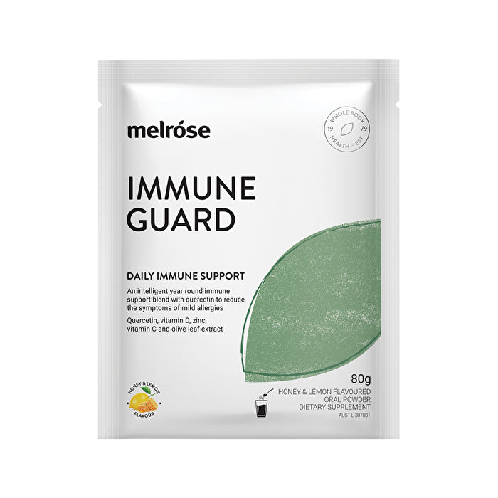 Melrose Immune Guard Honey & Lemon Flavoured Oral Powder Sachet 80g x 8 Display