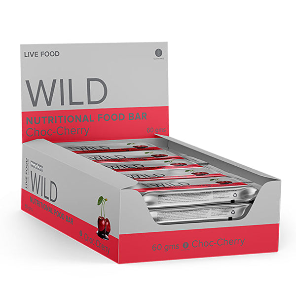 Megaburn Nutritional Live Food Bar Wild (Choc Cherry) 60g x 10 Display