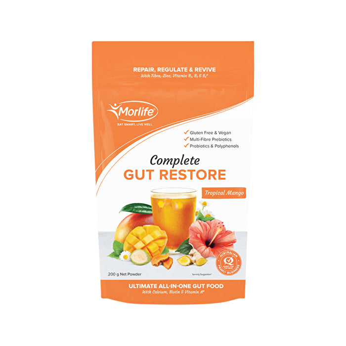 Morlife Complete Gut Restore Tropical Mango 200g