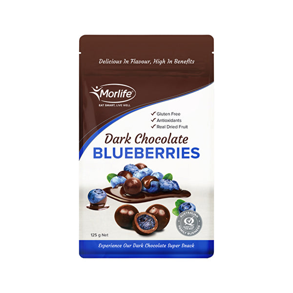 Morlife Blueberries Dark Chocolate 125g