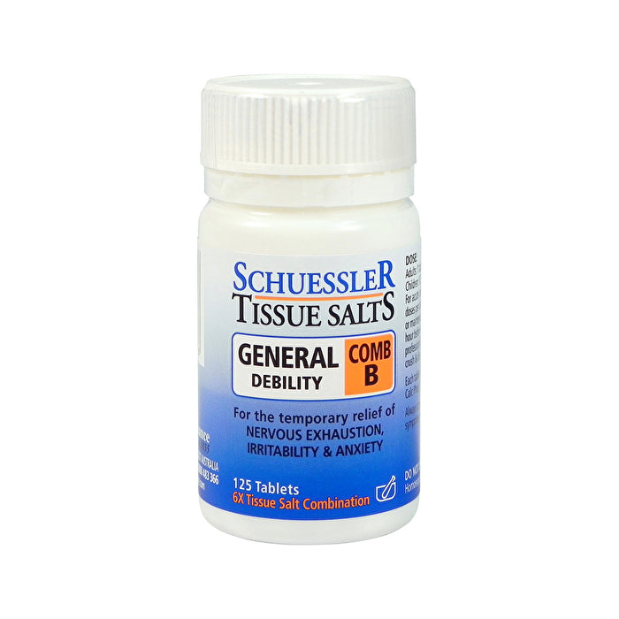 Martin & Pleasance Schuessler Tissue Salts Comb B (General Debility) 125t