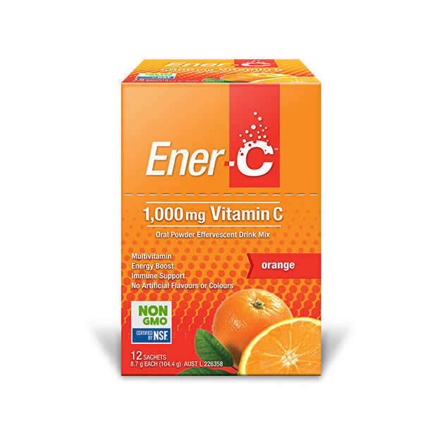 Martin & Pleasance Ener-C 1000mg Vitamin C Drink Mix Orange Sachet 8.7g x 12 Pack