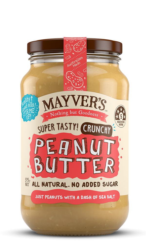 Mayvers Super Natural Crunchy Peanut Butter 375g