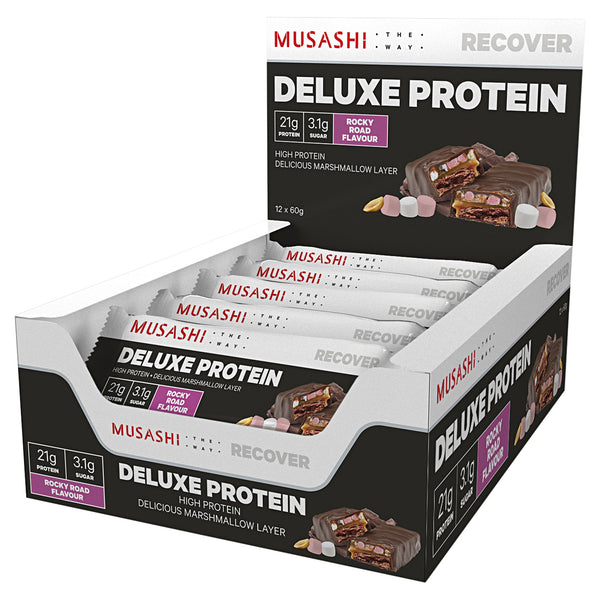 Musashi Deluxe Protein Rocky Road 60g X 12