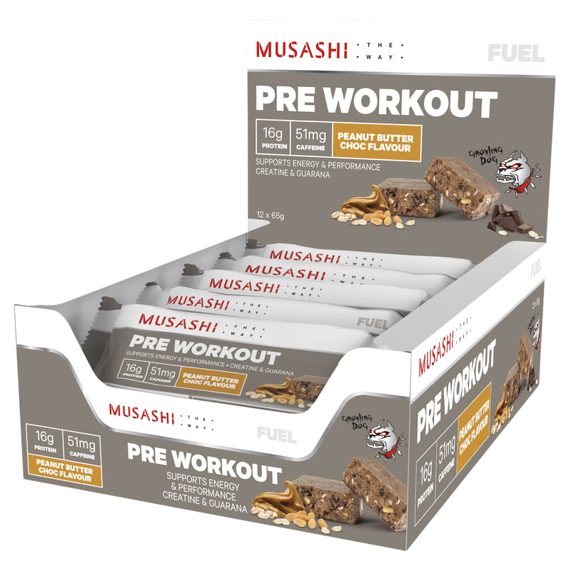 Musashi Fuel Preworkout Peanut Butter 65g X 12