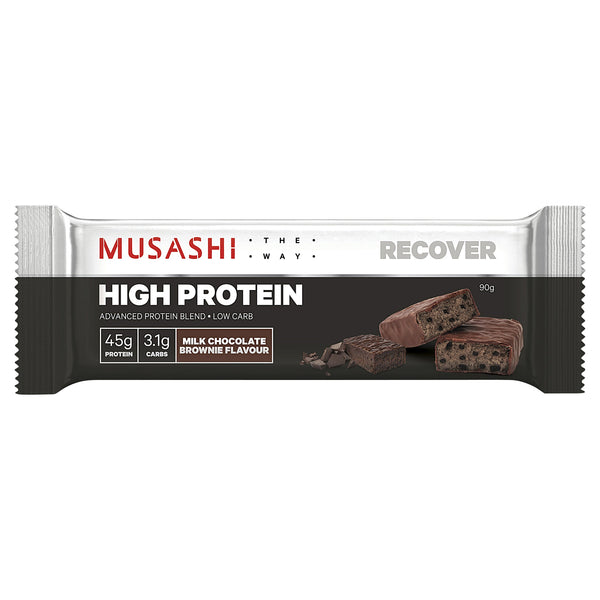 Musashi High Protein Milk Chocolate Brownie 90g X 12
