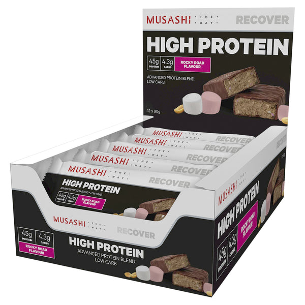 Musashi High Protein Rocky Road 90g X 12