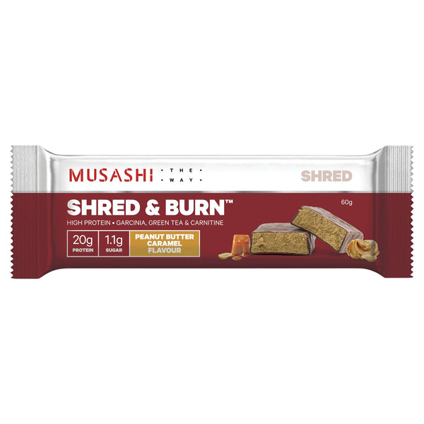 Musashi Shred & Burn Peanut Butter Caramel 60g X 12