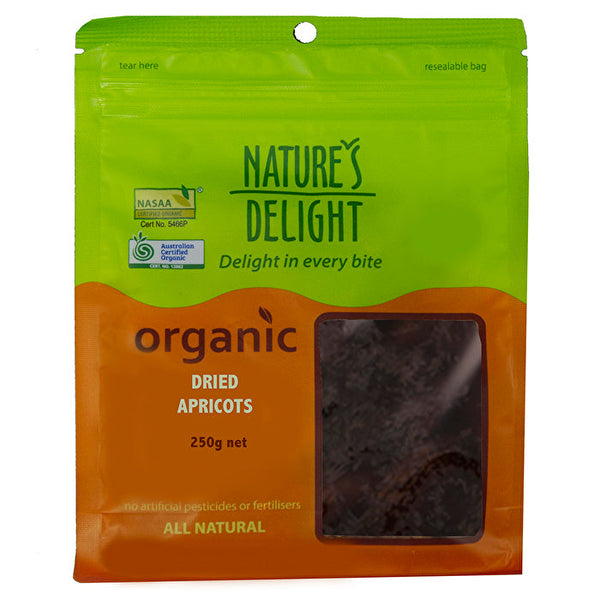 Natures Delight Nature's Delight Organic Dried Apricots 250g