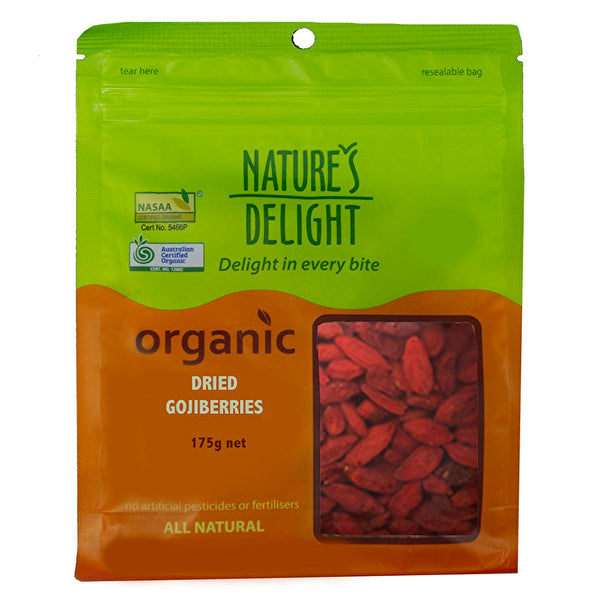Natures Delight Nature's Delight Organic Dried Gojiberries 175g