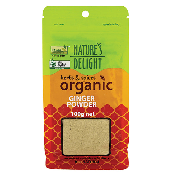 Natures Delight Nature's Delight Organic Ginger Powder 100g