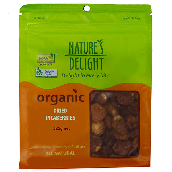Natures Delight Nature's Delight Organic Dried Incaberries 225g