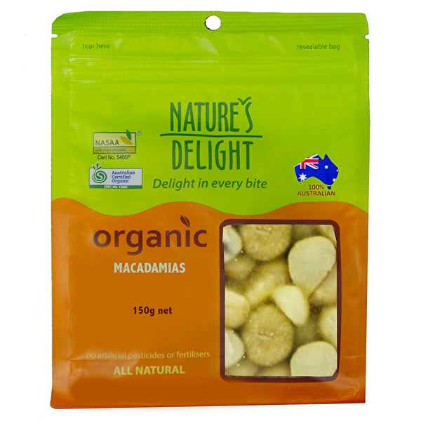 Natures Delight Nature's Delight Organic Macadamias 150g