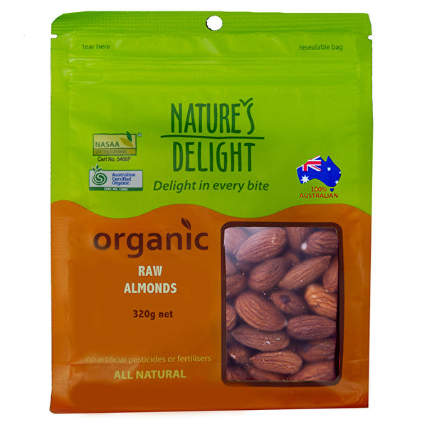 Natures Delight Nature's Delight Organic Raw Almonds 325g