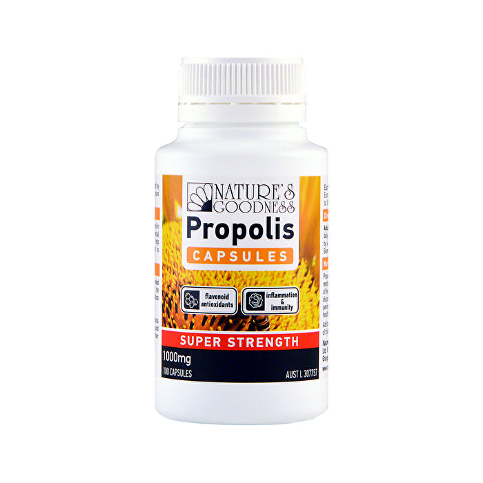 Nature's Goodness Propolis Capsules Super Strength 1000mg 100c