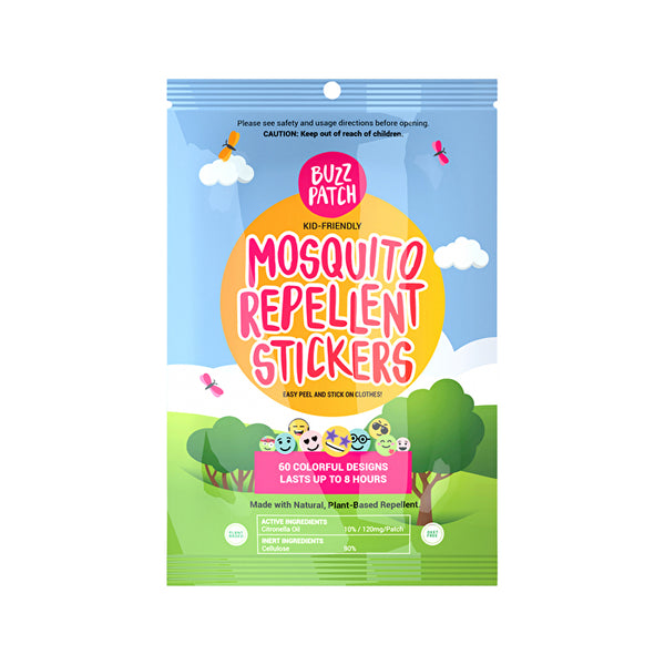 The Natural Patch Co . BuzzPatch Organic Mosquito Repellent Stickers x 60 Pack