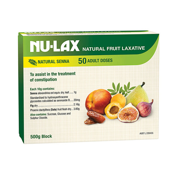 Nu-lax Nu-Lax Natural Fruit Laxative with Natural Senna Block 500g