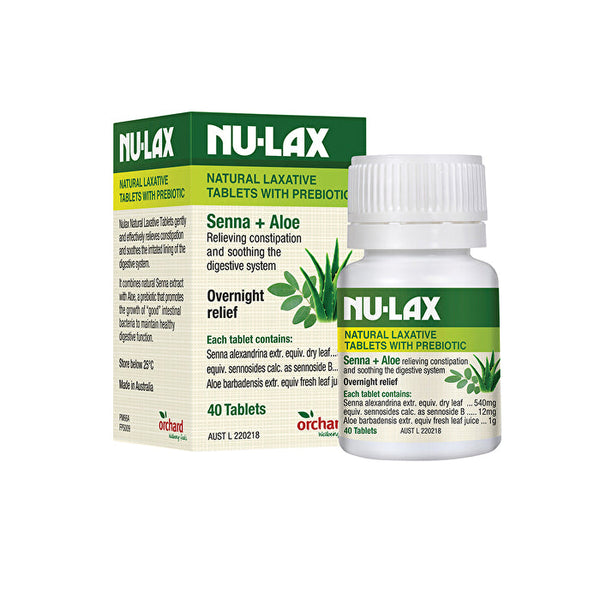 Nu-lax Nu-Lax Natural Laxative Senna + Aloe 40t