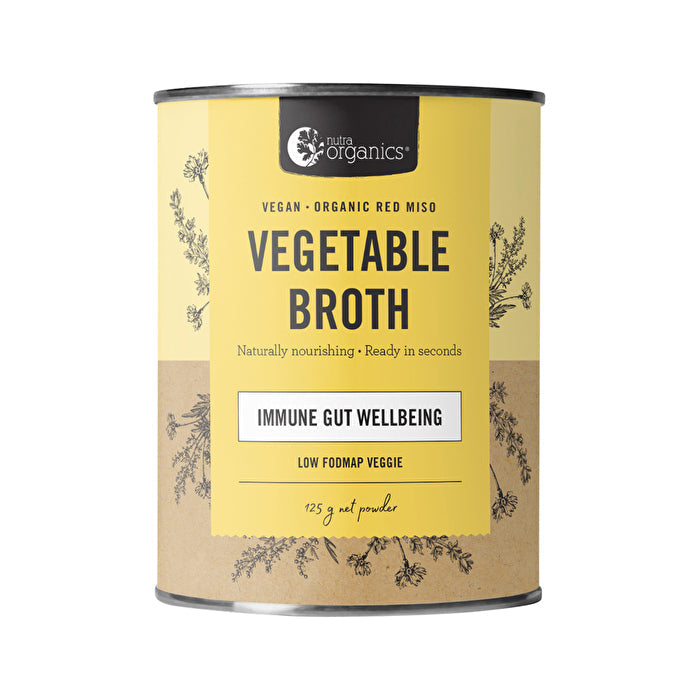 Nutra Organics Broth Vegetable Low FODMAP Veggie 125g